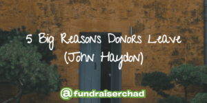 reasons why donors leave