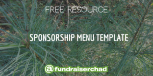 Sponsorship menu template