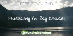Fundraising go bag checklist