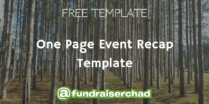 One Page Event Recap Template