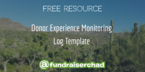 Free Donor Experience Monitoring Log Template