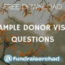 Sample Donor Visit Questions