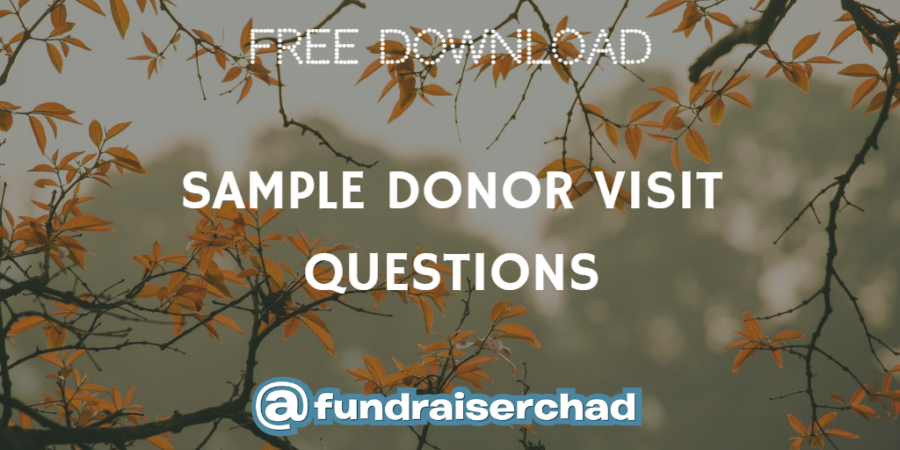 Sample Donor Visit Questions